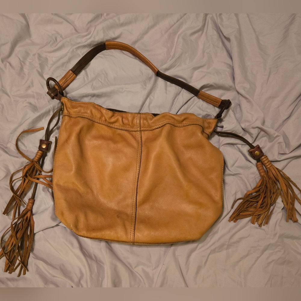Lucky Brand Leather Purse With Tassels